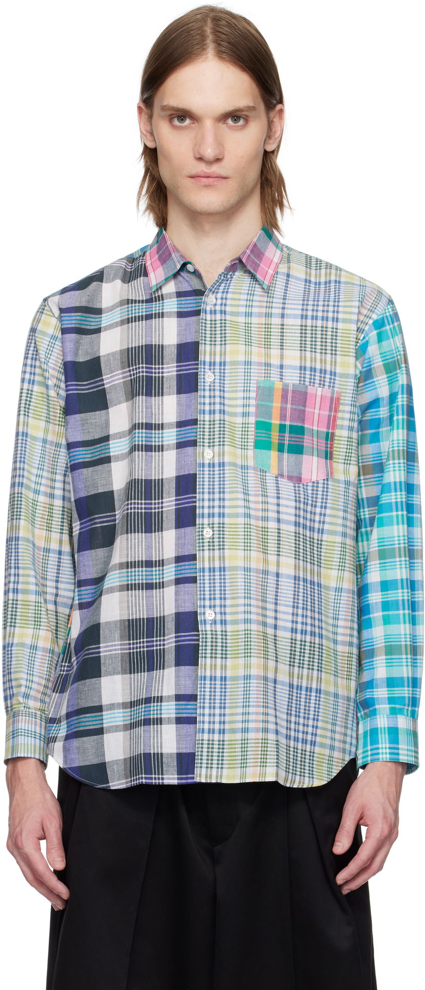 Сорочка Comme des Garçons Comme des Garçons Shirt Yarn Dyed Check Poplin Shirt Різнокольоровий | FO-B008-051