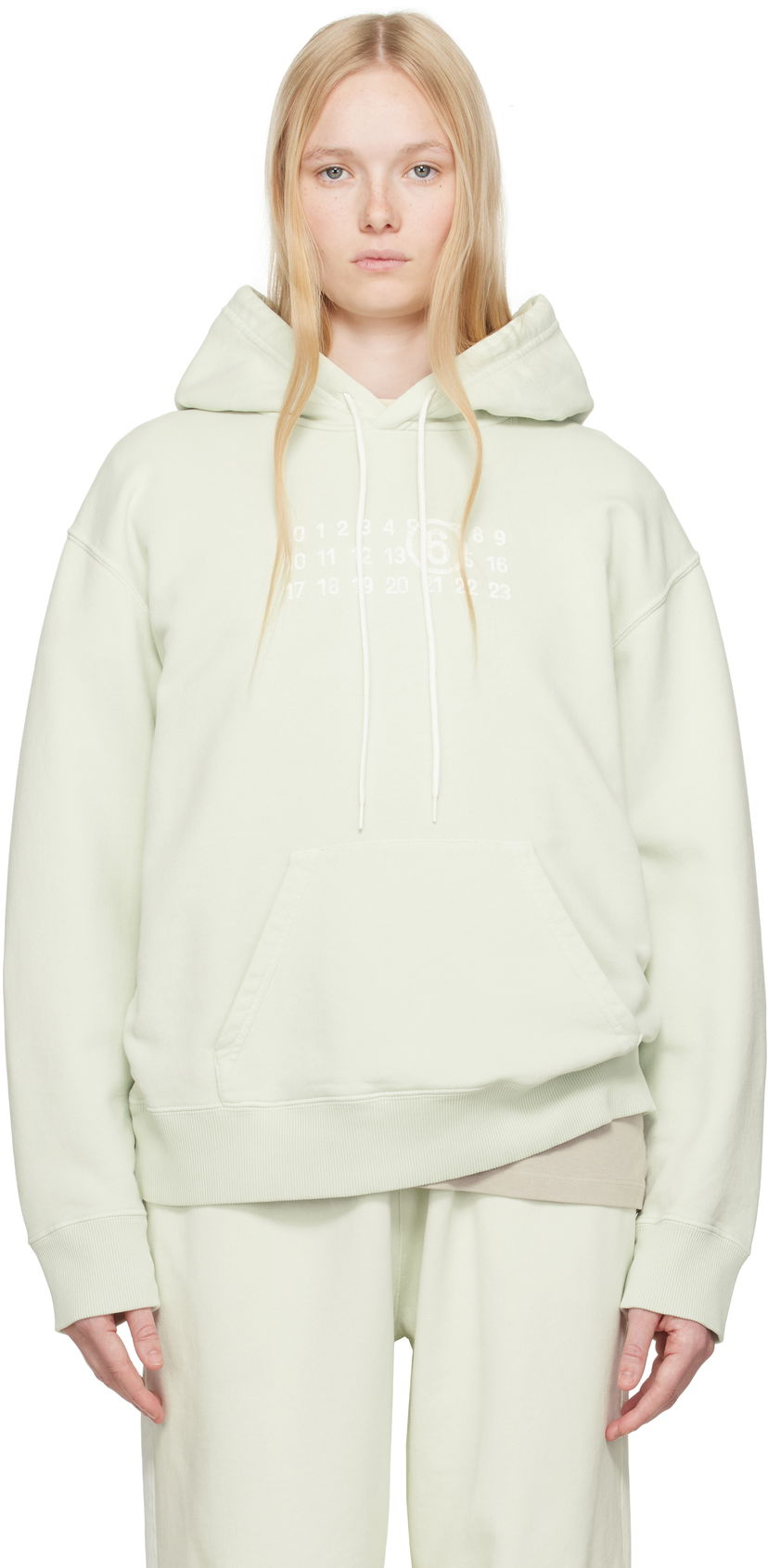 Світшоти Maison Margiela MM6 Maison Margiela Unbrushed Sweat Jersey Hoodie Зелений | S62GU0138 M25004