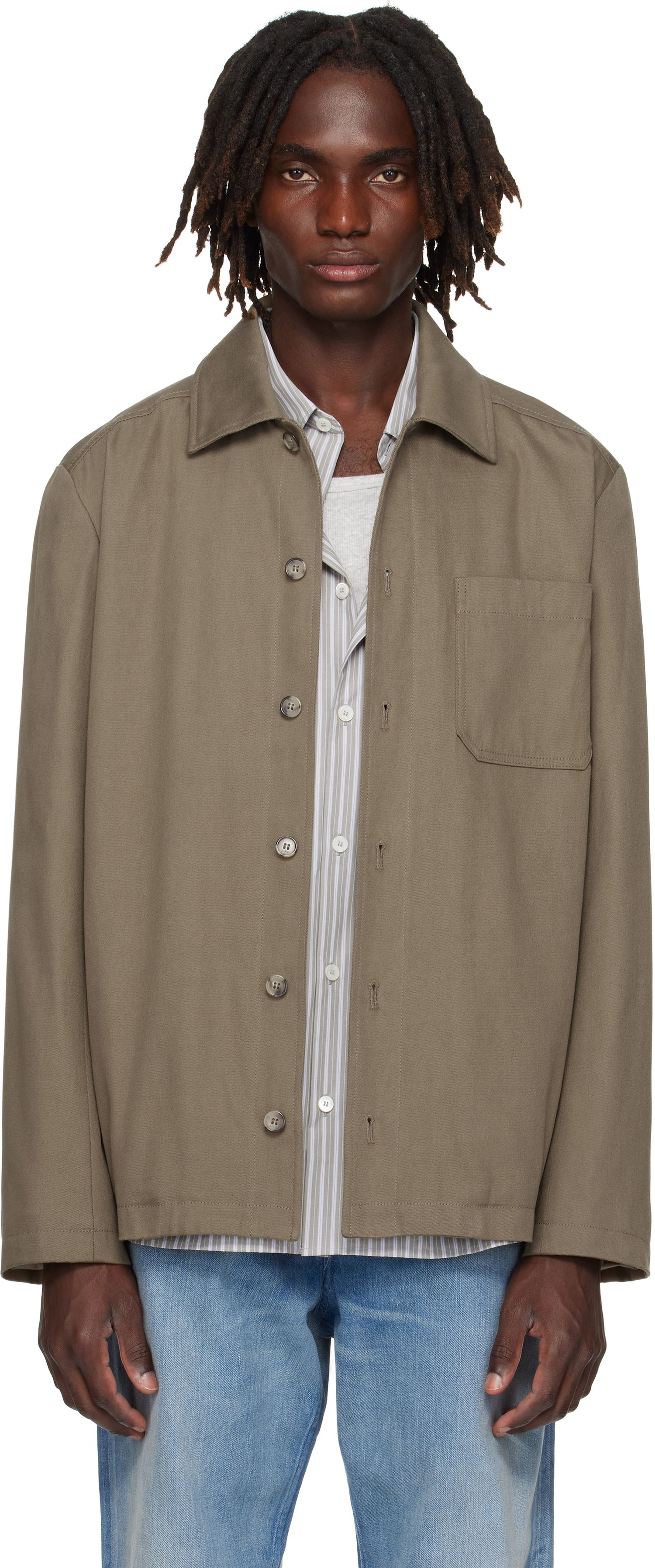 Куртка A.P.C. A.P.C. Jeffray Button-Up Jacket Зелений | COFCO-H02991, 0