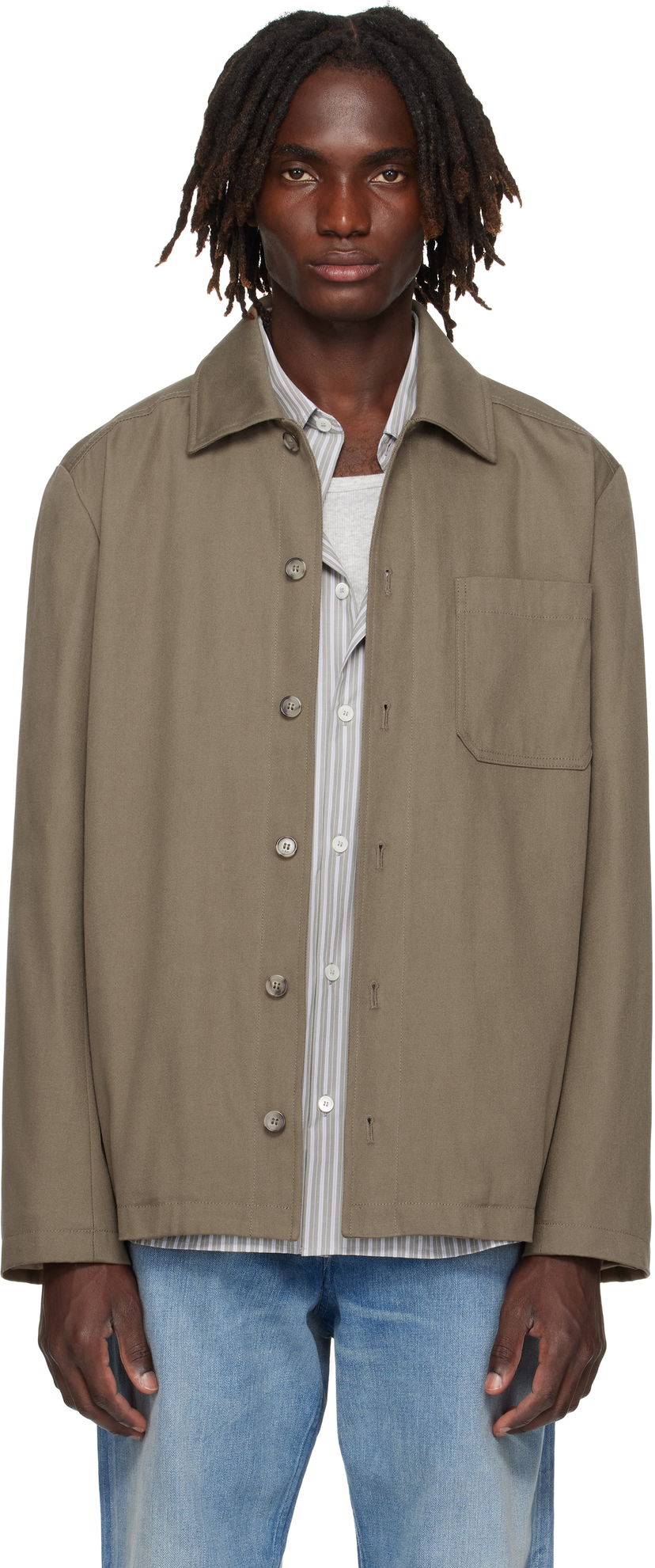 Куртка A.P.C. A.P.C. Jeffray Button-Up Jacket Зелений | COFCO-H02991