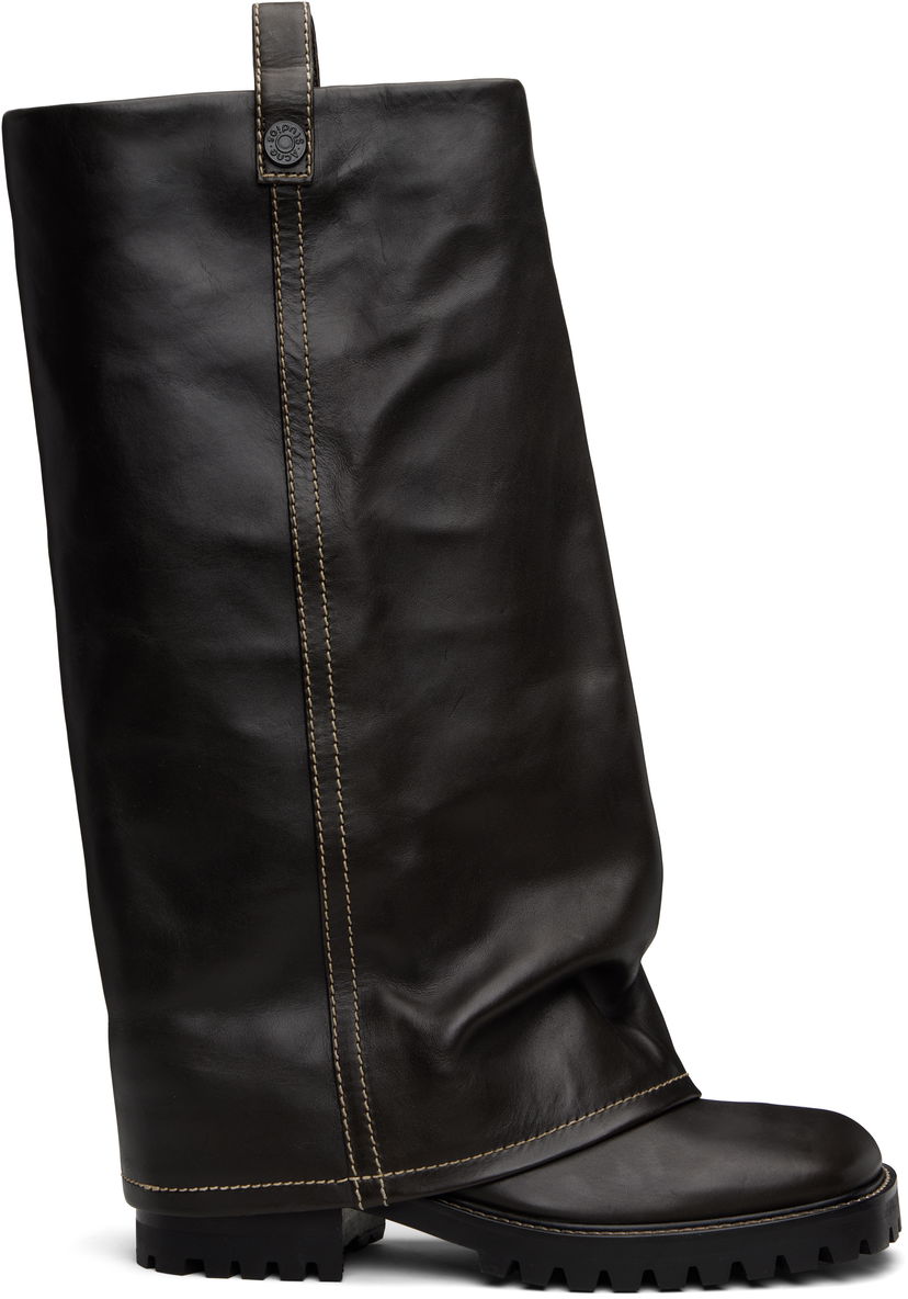 Тренчкот Acne Studios Acne Studios Leather Slouch Boots чорний | BD0339-
