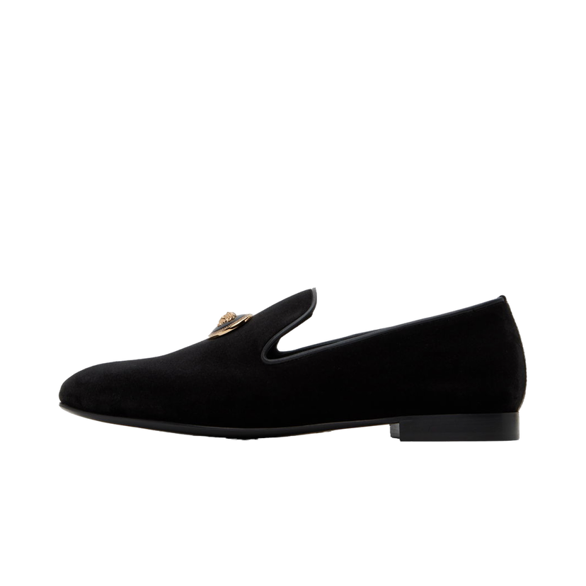Кросівки та взуття Versace Black Medusa Slippers чорний | 1012629_1A09123