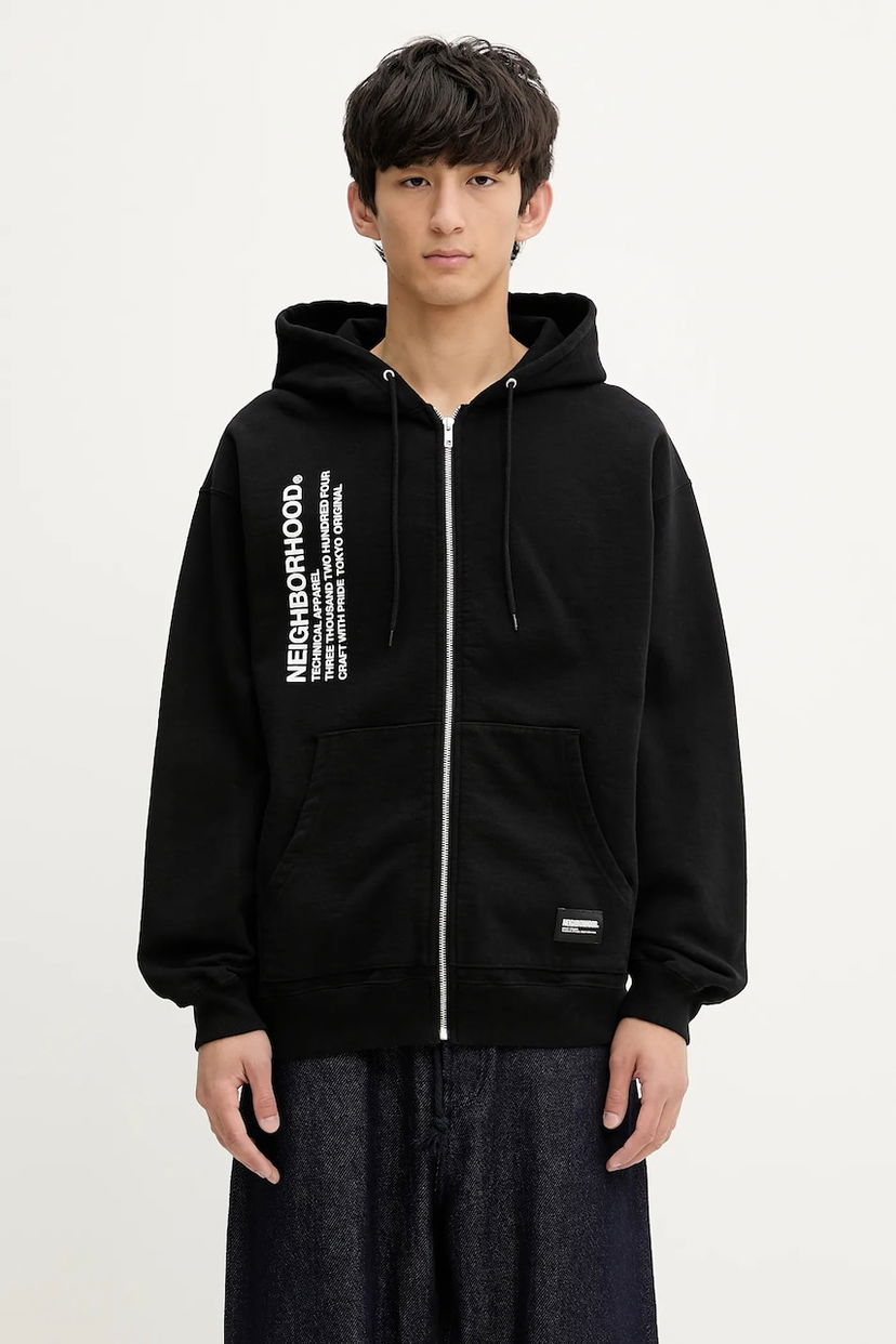 Світшоти Neighborhood NEIGHBORHOOD Solid Sweat Zip Hoodie чорний | 251UWNH.CSM05