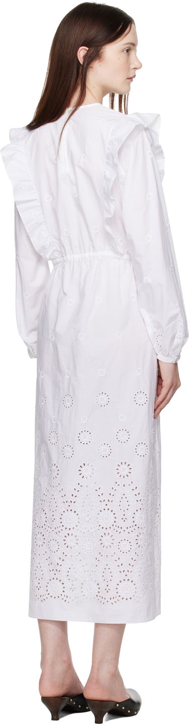 плаття A.P.C. A.P.C. Ginger Eyelet Ruffle Midi Dress білий | COHFF-F35154, 2