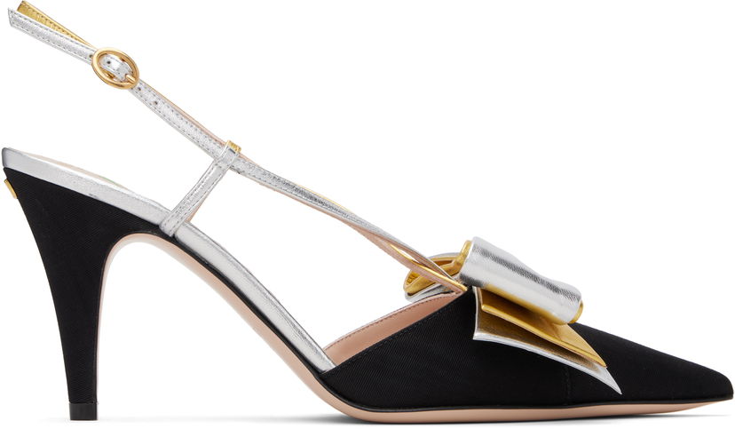 Догляд за взуттям Valentino Valentino Garavani Bowow Slingback Heels чорний | 7W2S0MX4QLJ