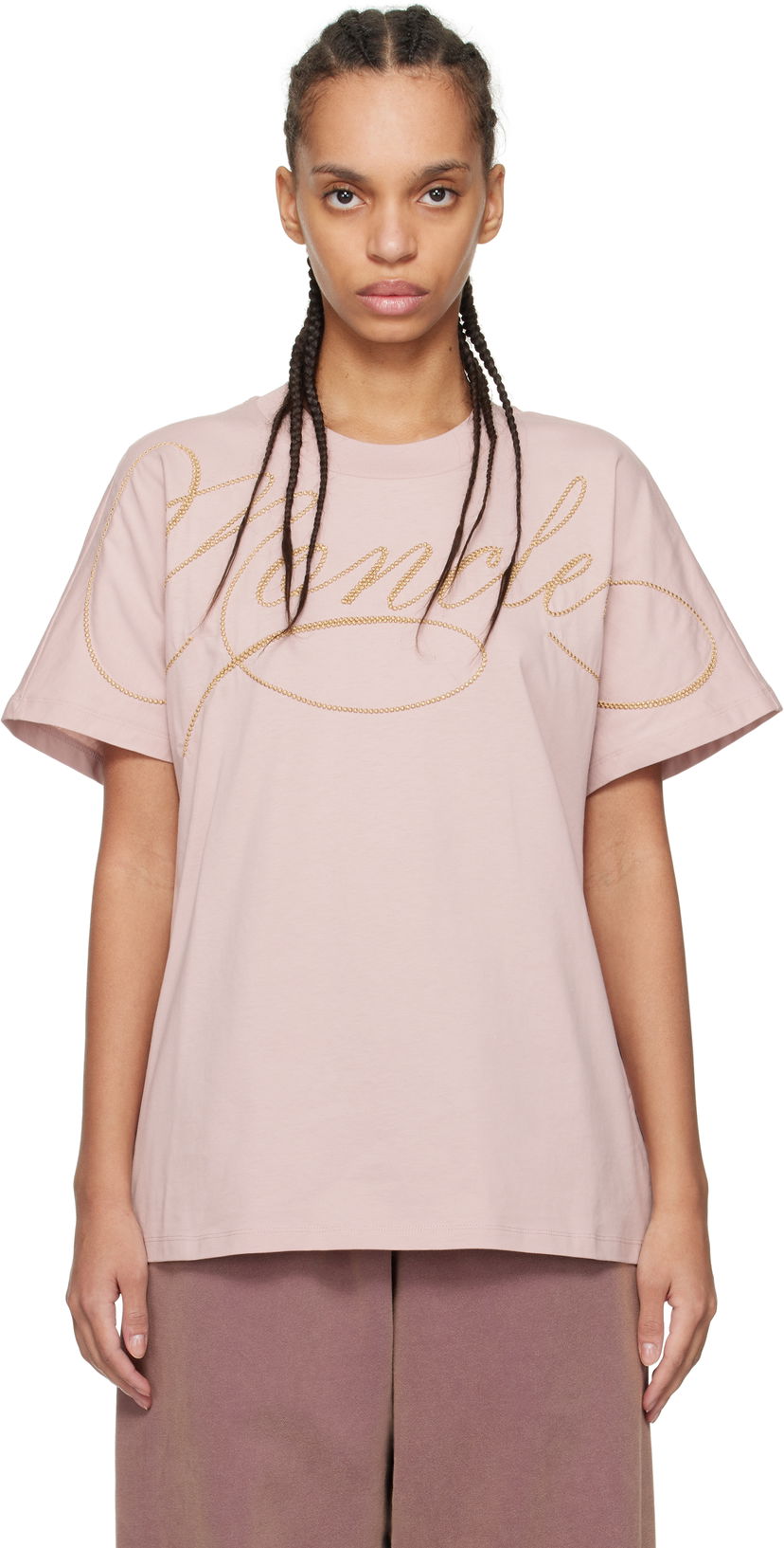 Футболка Moncler Moncler Logo T-Shirt Рожевий | K10938C0000389AUO