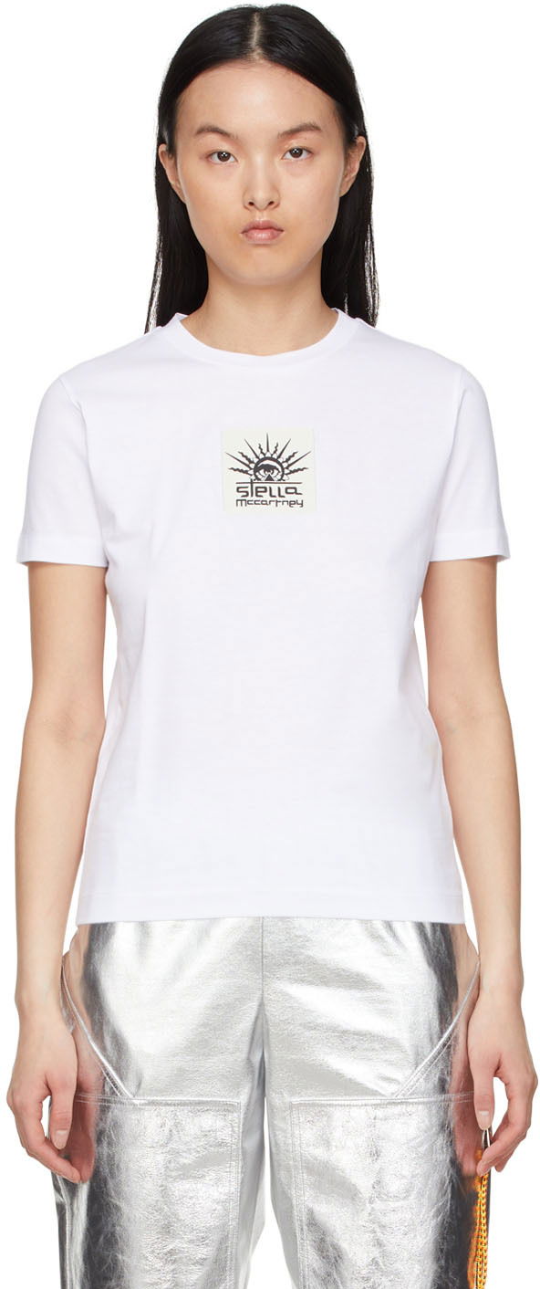Футболка Stella McCartney Designer Cotton Graphic T-Shirt білий | 6004223SPW66