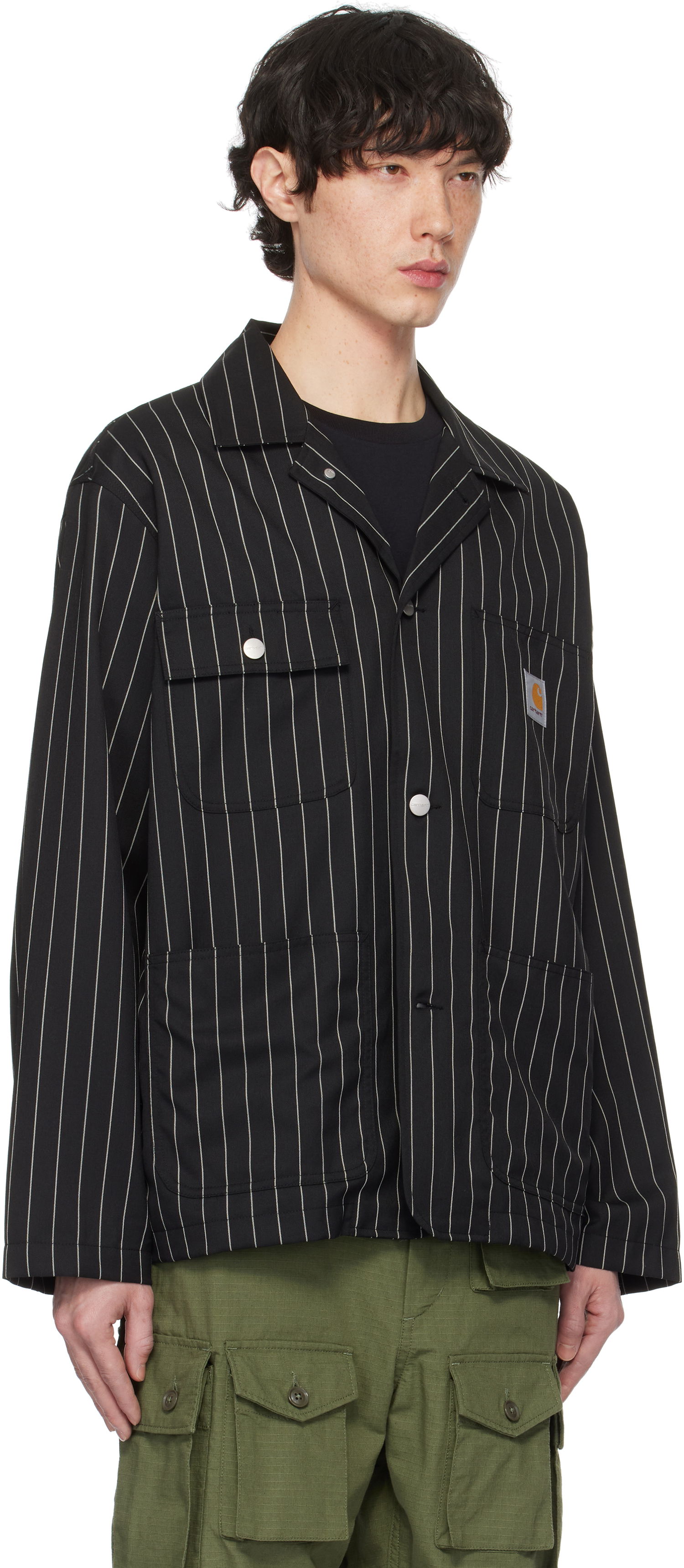 Куртка Carhartt WIP Work In Progress Seaton Pinstriped Blazer чорний | I034437, 1