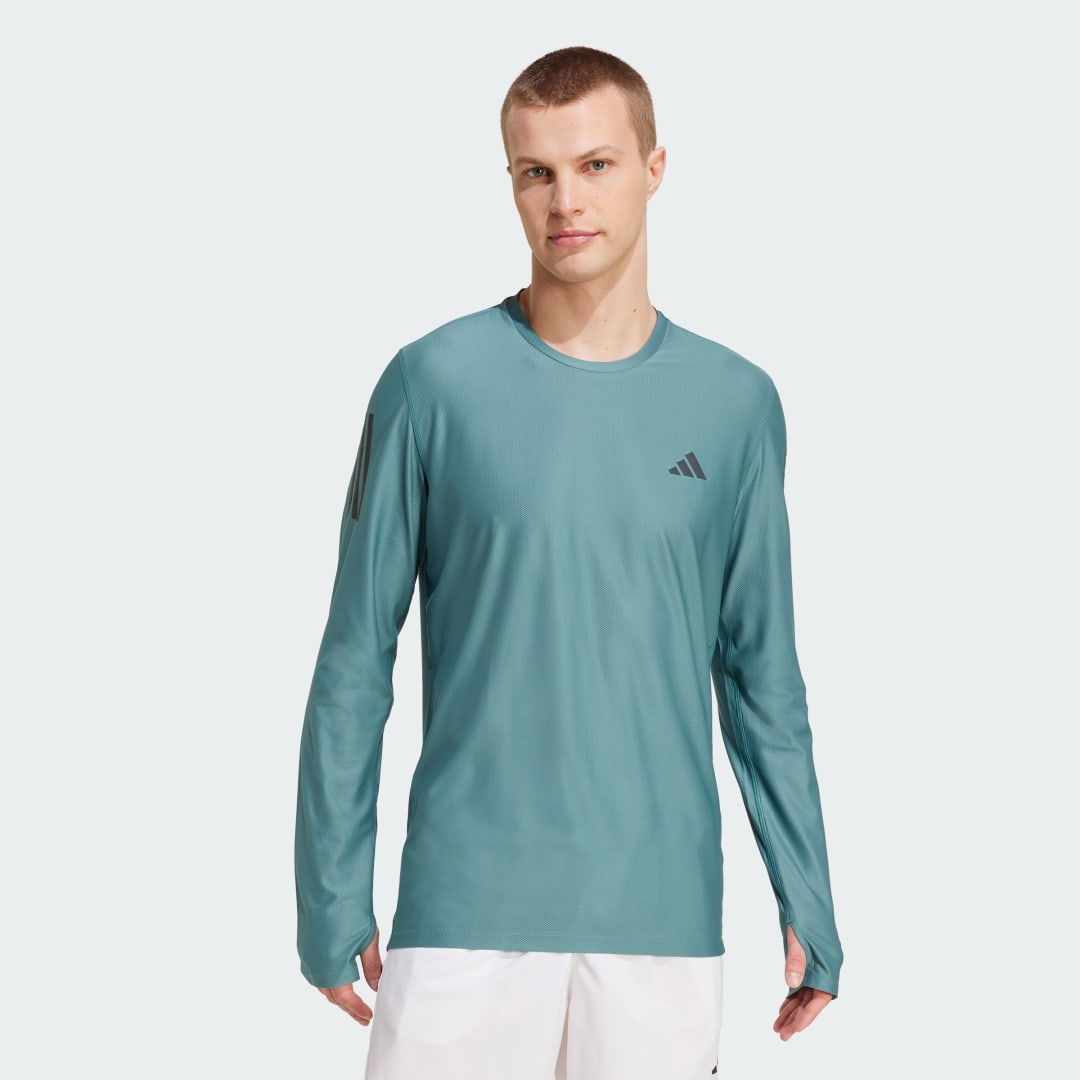 Футболка adidas Performance Own The Run Long Sleeve Tee Зелений | KC2208, 0