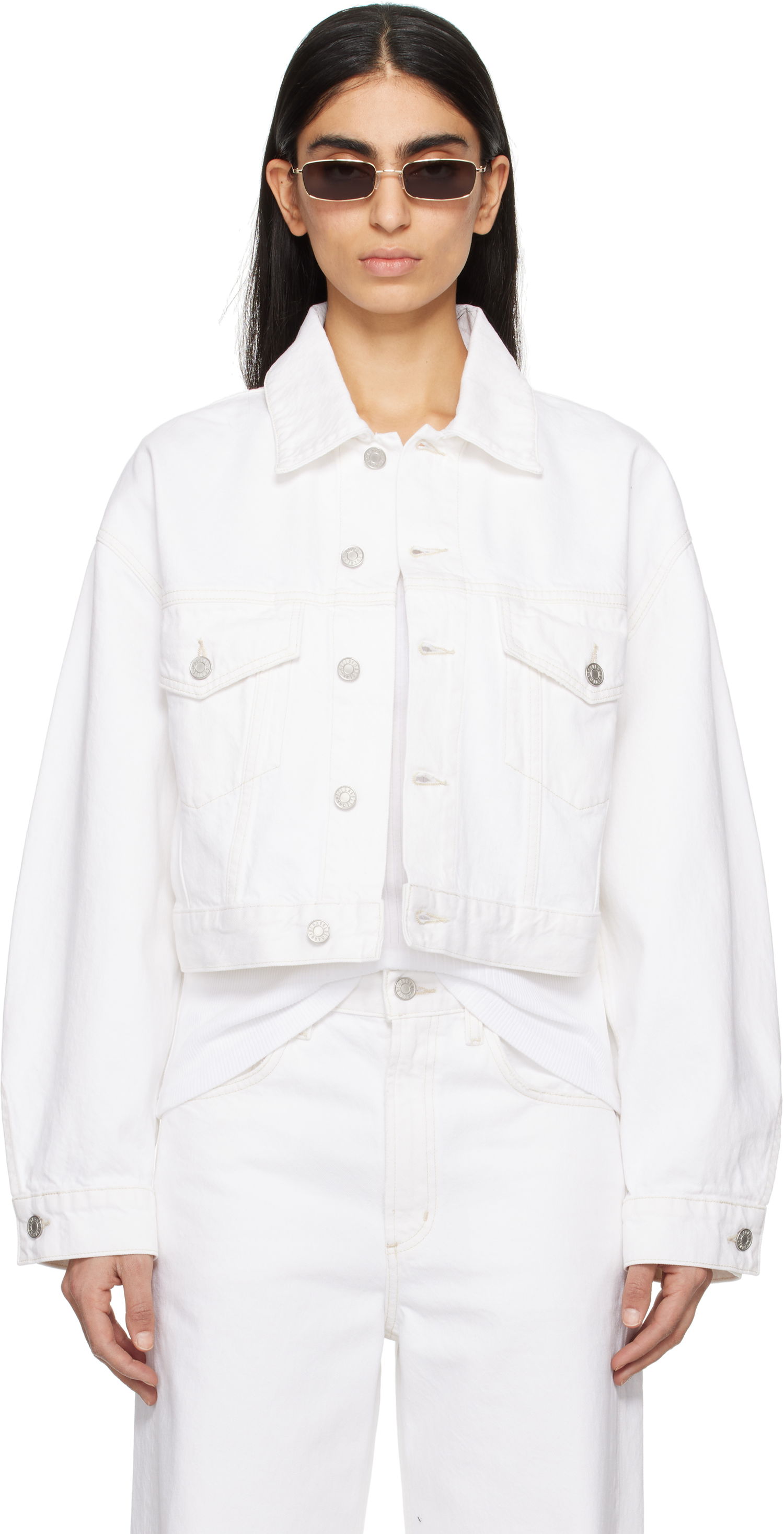 Куртка AGOLDE AGOLDE Palmer Cropped Denim Jacket білий | A5047-1183, 0