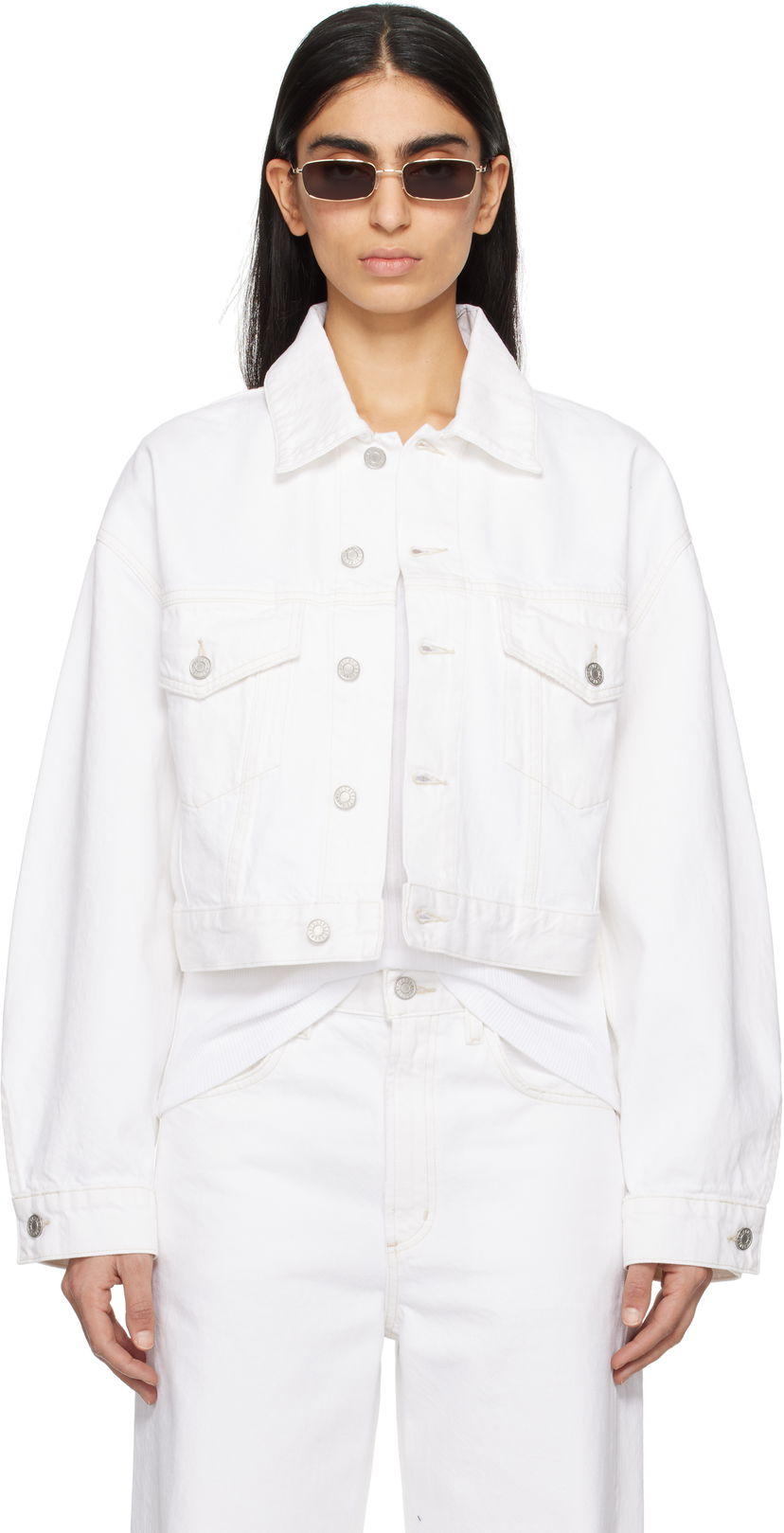 Куртка AGOLDE AGOLDE Palmer Cropped Denim Jacket білий | A5047-1183