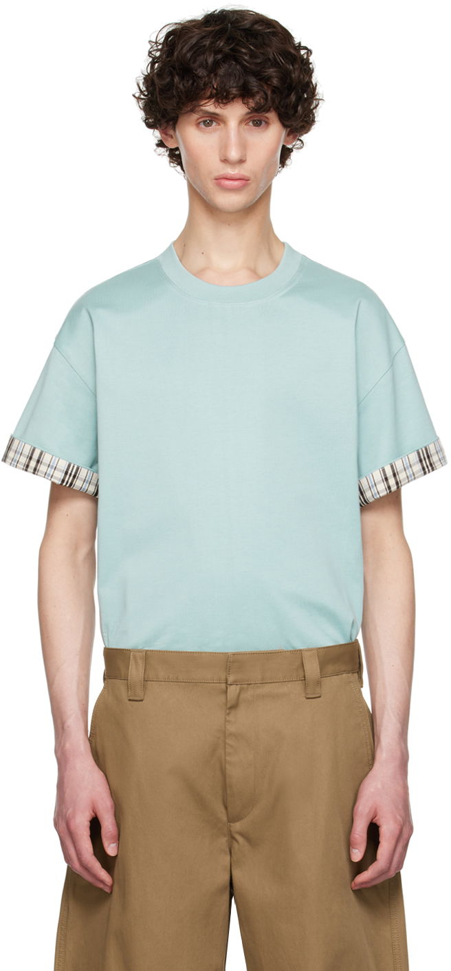 Футболка Bottega Veneta Double Layer T-Shirt Синій | 754683 V4KV0 3012