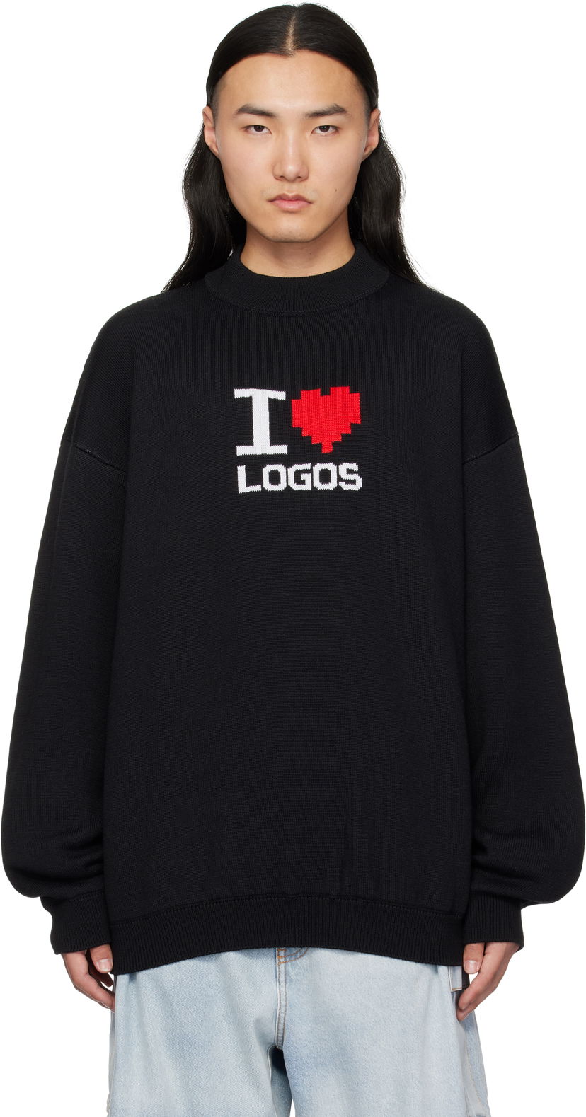 Cветр VETEMENTS Vetements 'I Love Logos' Sweater чорний | UA66KN130B