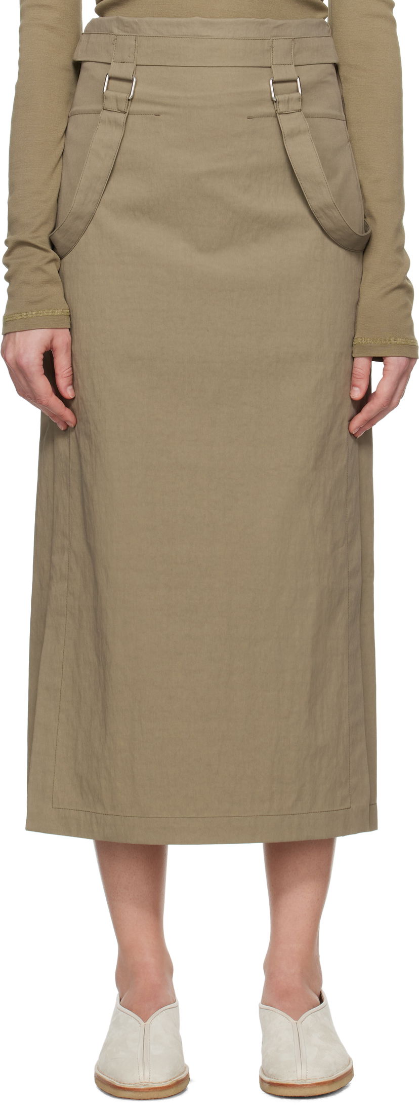 Спідниця LEMAIRE Lemaire Straps Midi Skirt Коричневий | SK1036 LF1228