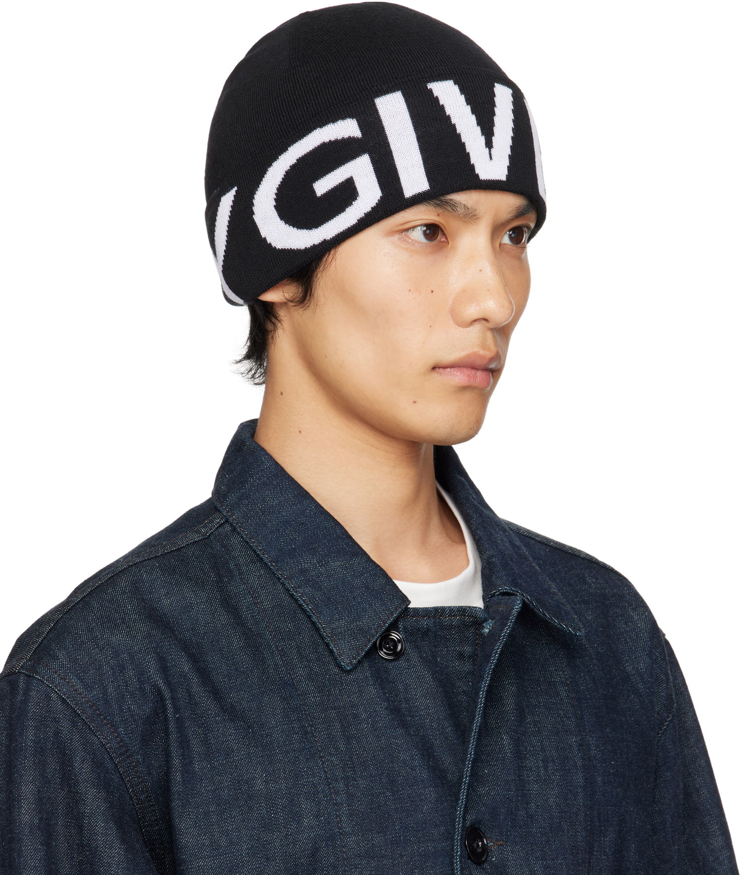 Шапка Givenchy Givenchy Jacquard Beanie чорний | 710003973001-U7925, 1