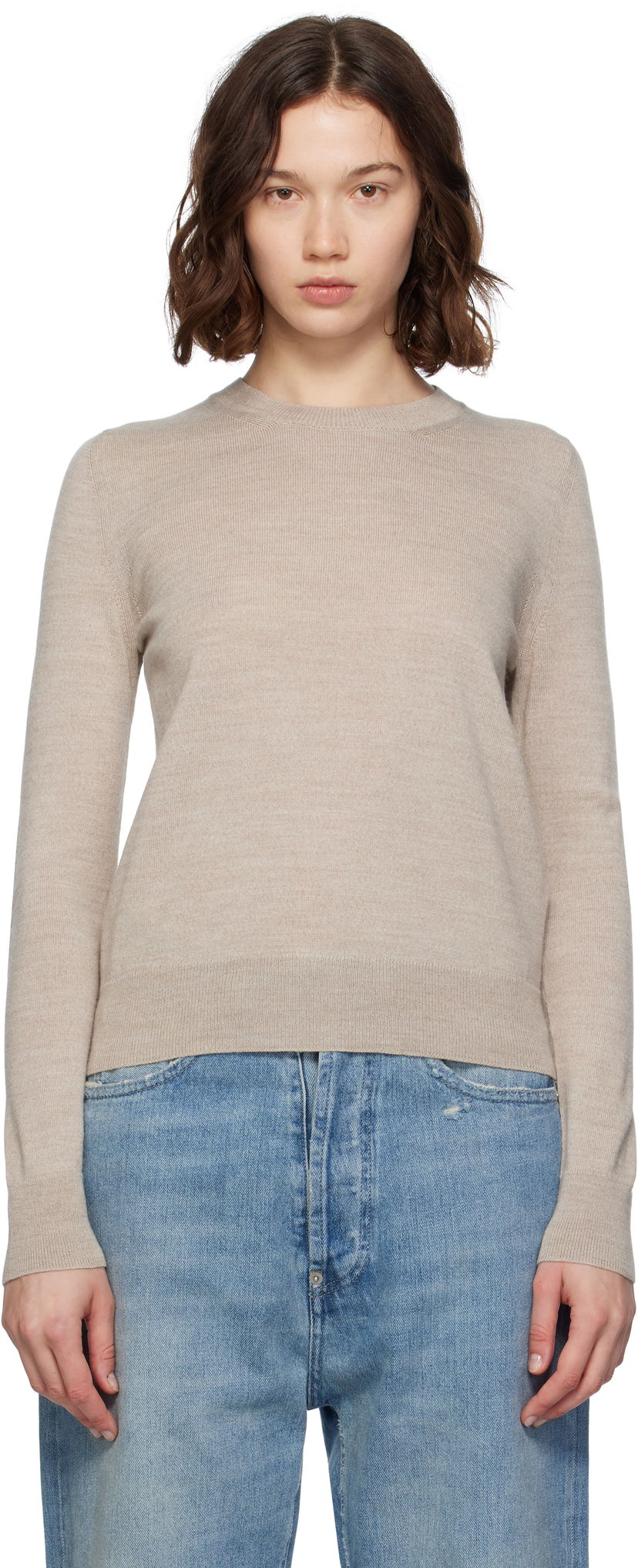 Cветр Maison Margiela MM6 Maison Margiela Knit Sweater бежевий | S52HL0047 M13133