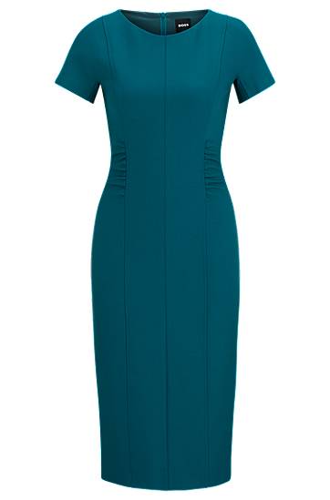 плаття BOSS Gathered Detail Business Dress Бірюзовий | 50506992