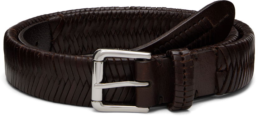 Ремені LEMAIRE LEMAIRE Woven Leather Belt Коричневий | AC1235 LL0172