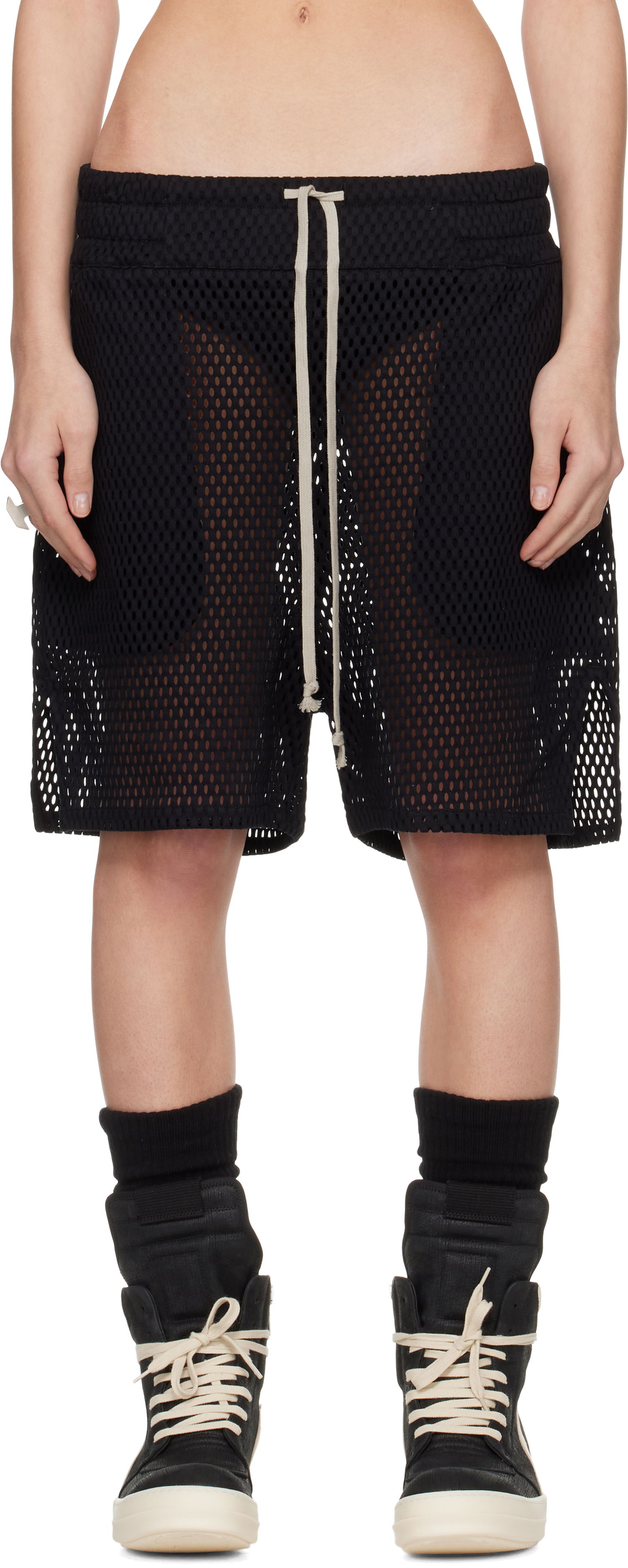 Шорти Rick Owens Rick Owens Champion Edition Mesh Shorts чорний | CW01E1682 CHONET, 0