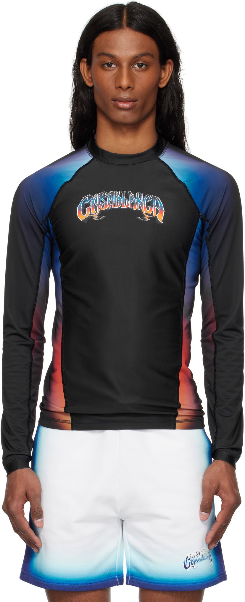 Футболка Casablanca Casablanca Gradient Rashguard чорний | MS25-SWM-040-01