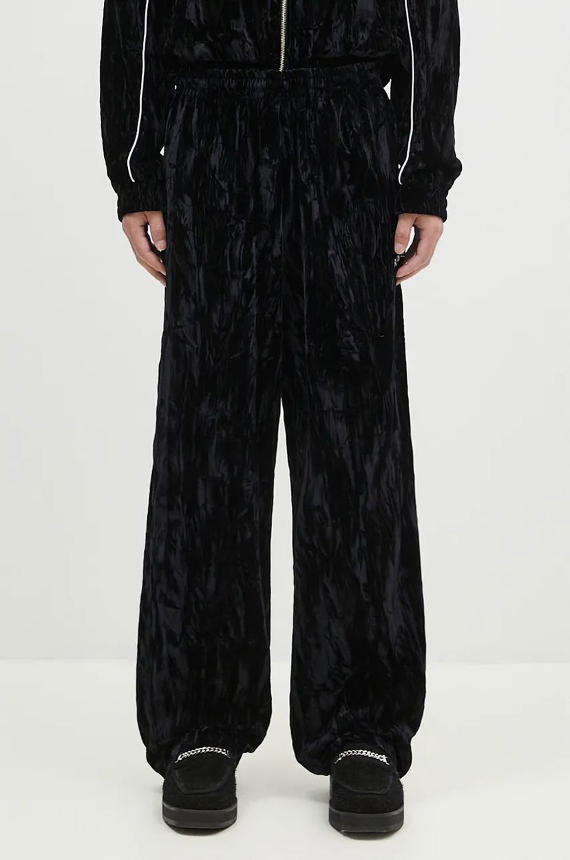 Спортивні штани Martine Rose Wide Leg Trackpant Velour Sweatpants чорний | 165WF04001