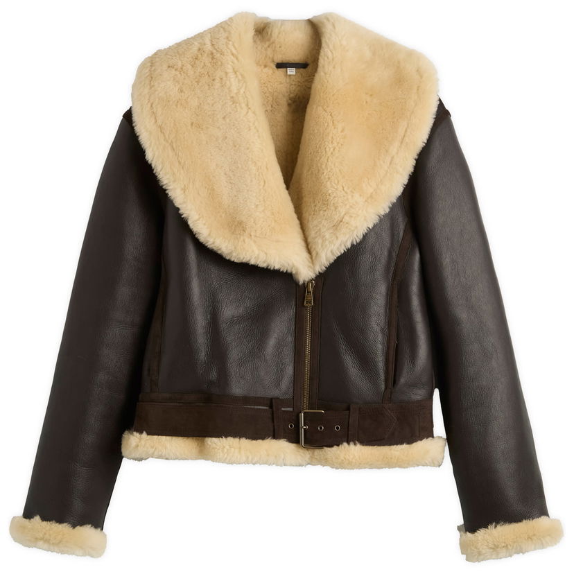 Куртка JW Anderson JW Anderson Aviator Shearling Jacket, Size Small Коричневий | LJ0059-LT0123-685