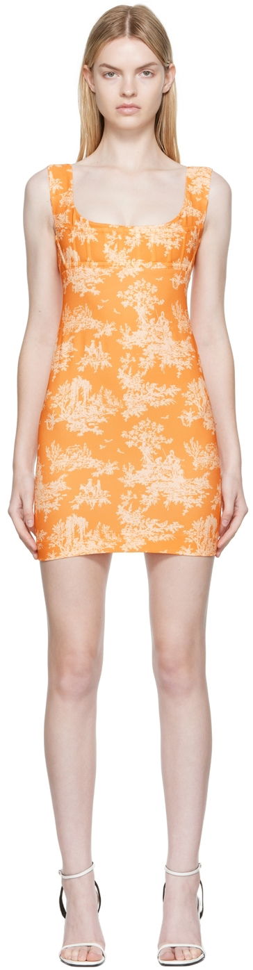плаття Miaou Miaou Vivi Toile Print Mini Dress Помаранчевий | 5022-CL-CMT-SCR