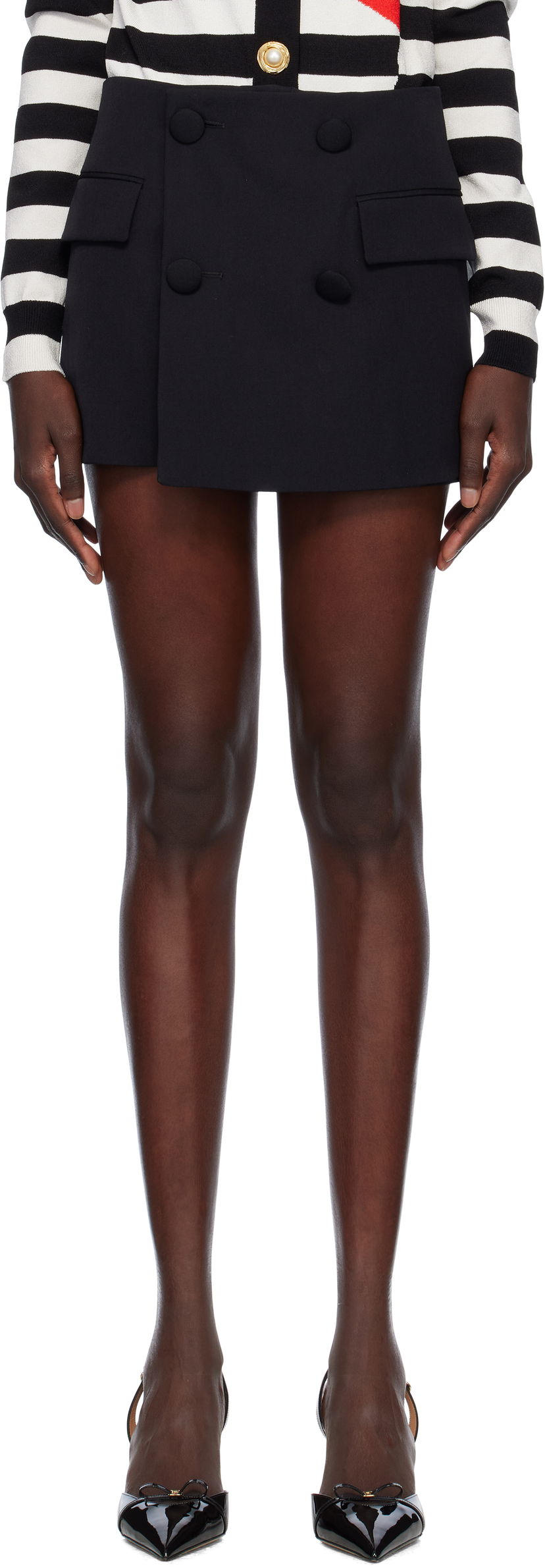 Спідниця Balmain Balmain Buttoned Four Pocket Skort чорний | EF0PA430WC09