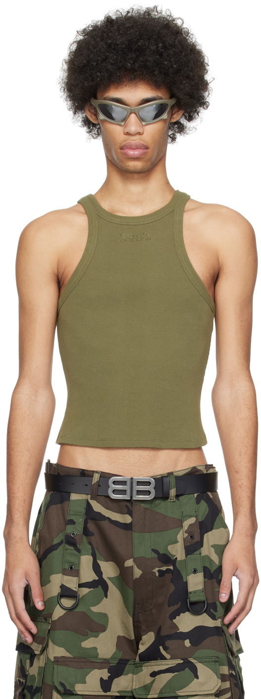 Безрукавка VETEMENTS Embroidered Tank Top Зелений | UE64TO140Z